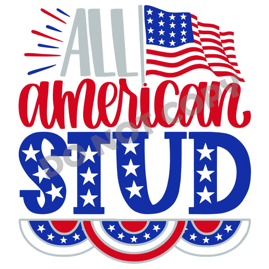 All American Stud -DTF Transfer - Picasso Print