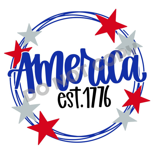 America Est. 1776 -DTF Transfer - Picasso Print
