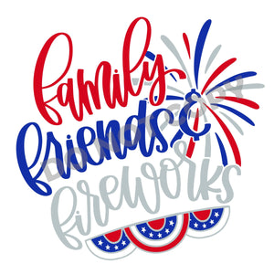Family Friends Fireworks -DTF Transfer - Picasso Print
