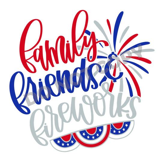 Family Friends Fireworks -DTF Transfer - Picasso Print