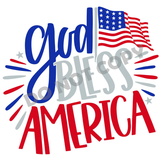 God Bless America -DTF Transfer - Picasso Print