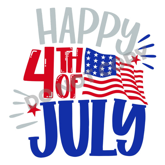 Happy 4th Of July -DTF Transfer - Picasso Print
