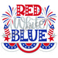 Usa Red White Blue -DTF Transfer - Picasso Print