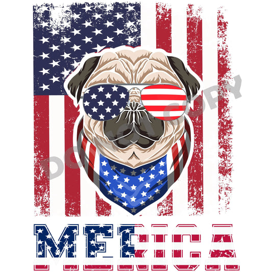 Dog Merica -DTF Transfer - Picasso Print