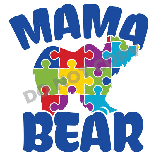 Mama Bear - DTF Transfer - Picasso Print