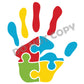 Puzzle Hand - DTF Transfer - Picasso Print
