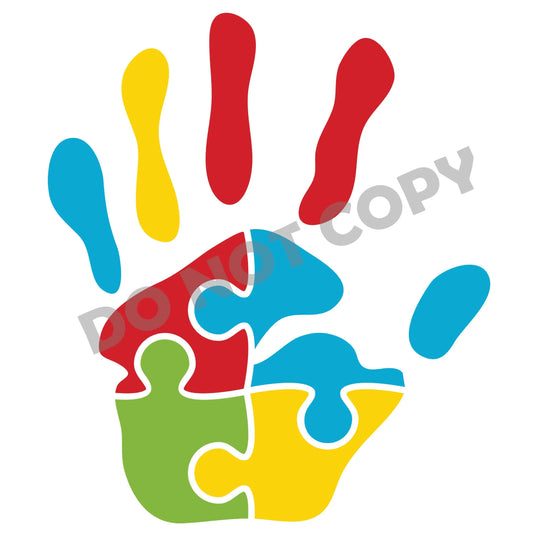 Puzzle Hand - DTF Transfer - Picasso Print