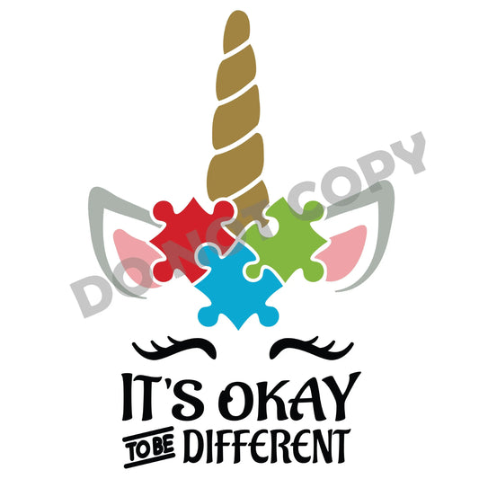 It's Okay To Me Different - DTF Transfer - Picasso Print