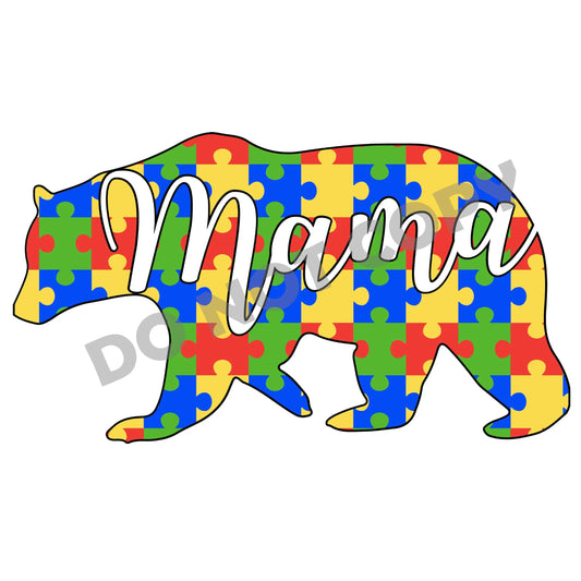 Mama Bear Puzzle - DTF Transfer - Picasso Print
