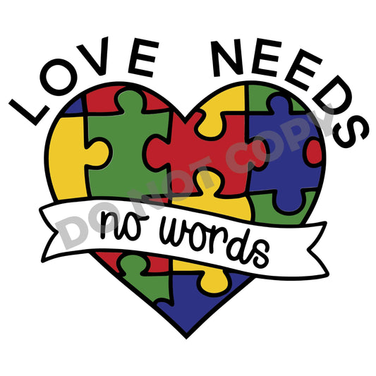 Love Needs No Words - DTF Transfer - Picasso Print