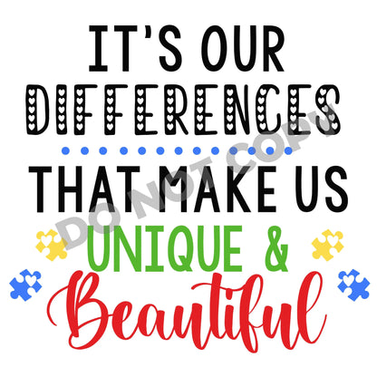 It's Our Differences That Make Us Unique - DTF Transfer - Picasso Print