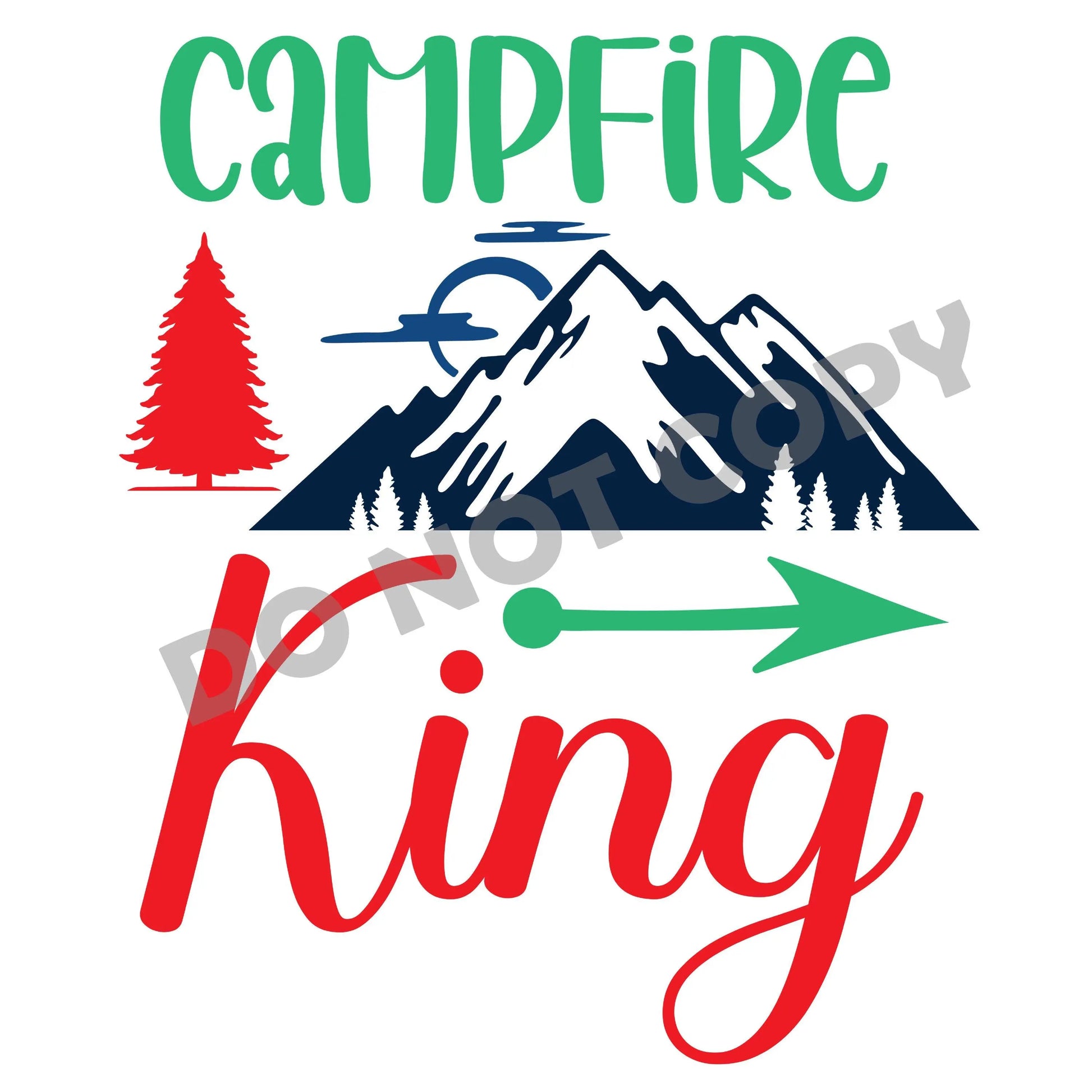 Campfire King - DTF Transfer - Picasso Print