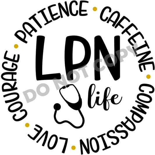 LPN Life - DTF Transfer - Picasso Print