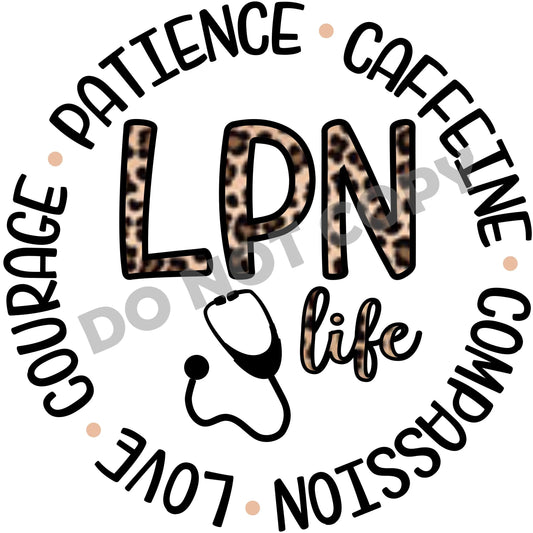 LPN Life - DTF Transfer - Picasso Print
