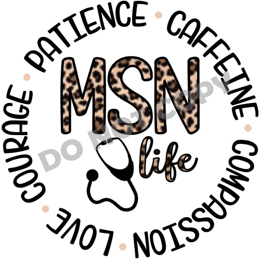 MSN Nurse Life - DTF Transfer - Picasso Print
