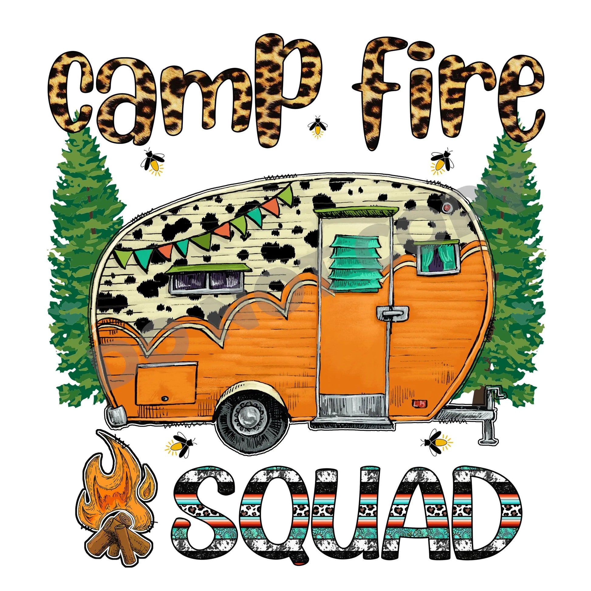 Camp Fire Squad - DTF Transfer - Picasso Print