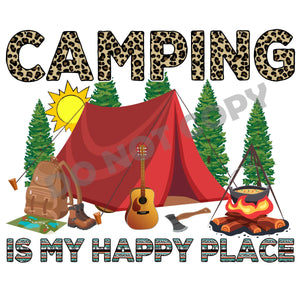Camping Is My Happy Place - DTF Transfer - Picasso Print