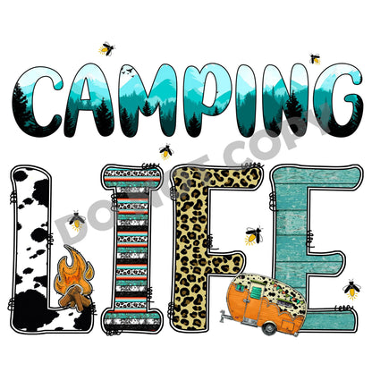 Camping Life - DTF Transfer - Picasso Print