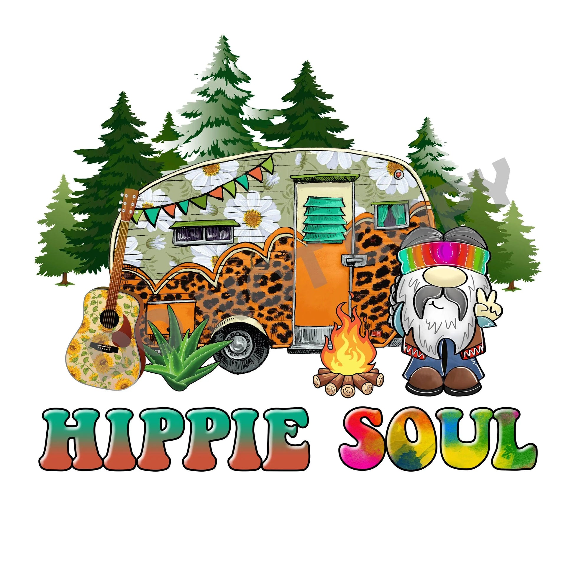 Hippie Soul - DTF Transfer - Picasso Print