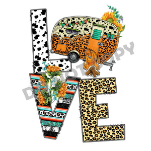 Camping Love - DTF Transfer - Picasso Print