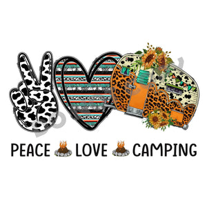 Peace Love Camping - DTF Transfer - Picasso Print
