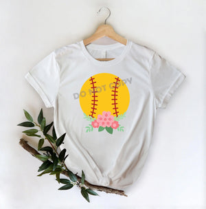 Softball Flower - DFT Transfer - Picasso Print