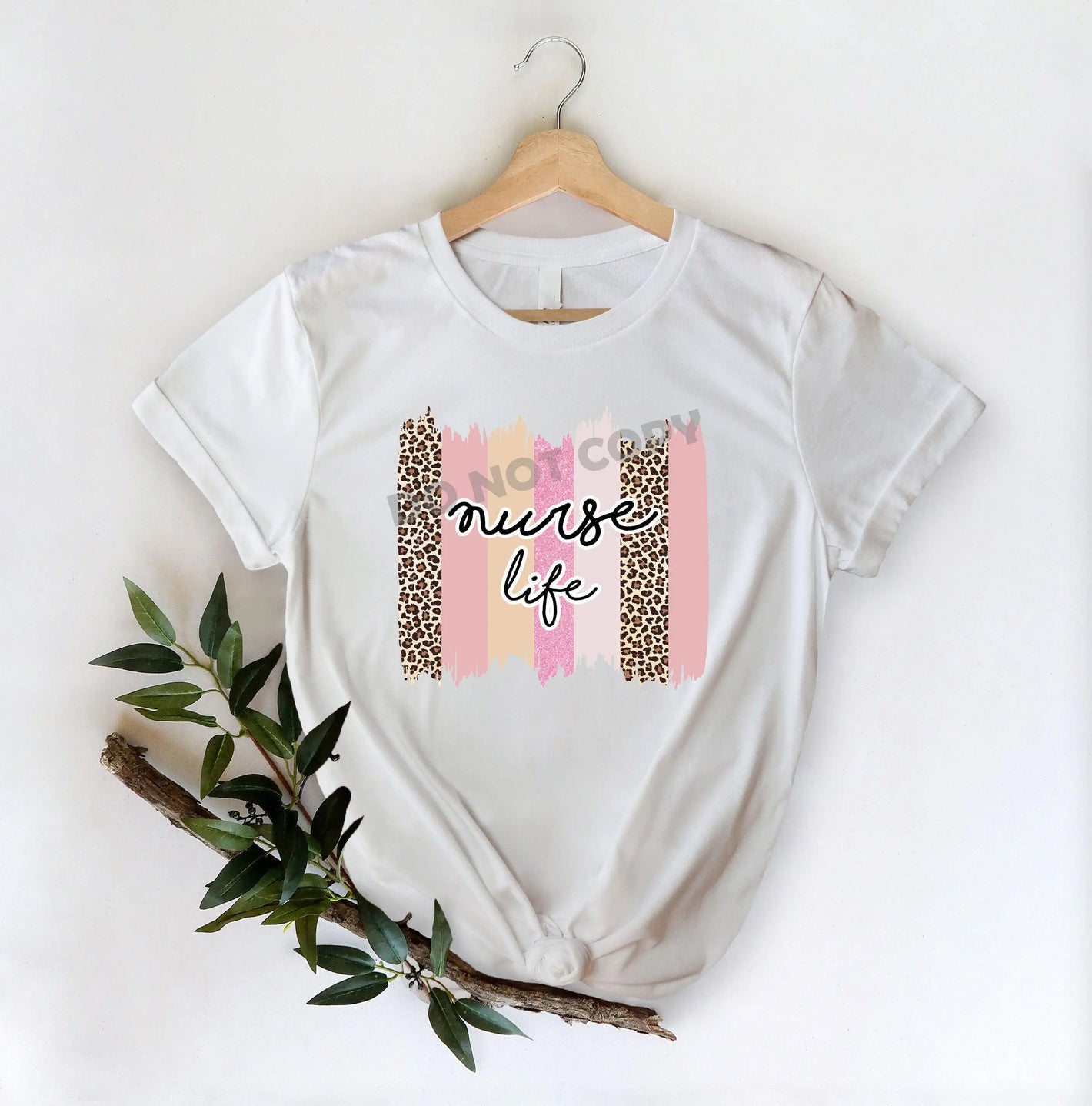 Nurse Life Pink Leopard - DTF Transfer - Picasso Print