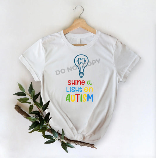 Shine A Light On Autism - DTF Transfer - Picasso Print
