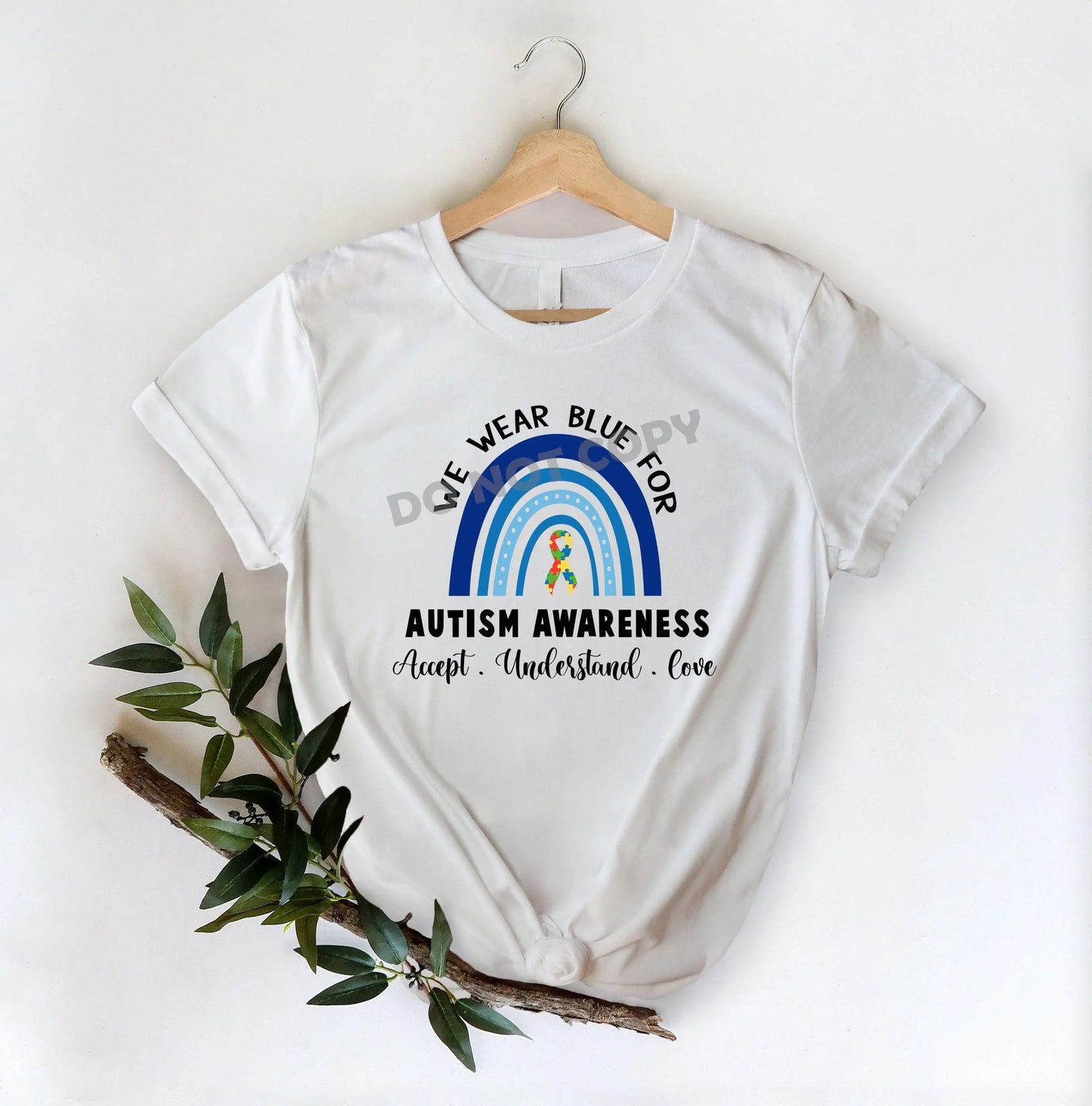 We Wear Blue For Autism Awareness - DTF Transfer - Picasso Print