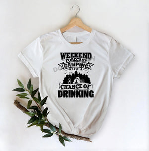 Weekend Forecast Camping With A Chance Of Drinking - DTF Transfer - Picasso Print