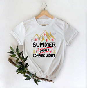 Summer Nights bonfire Lights - DTF Transfer - Picasso Print